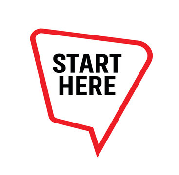 start here sign