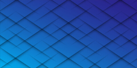 Fototapeta premium Abstract blue gradient background with modern diagonal lines layer and subtle drop shadows.