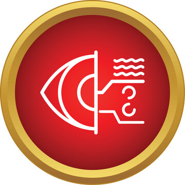 Bionic eye icon depicting human vision enhanced by technological innovation