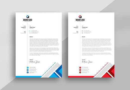 Clean Letterhead Design Layout