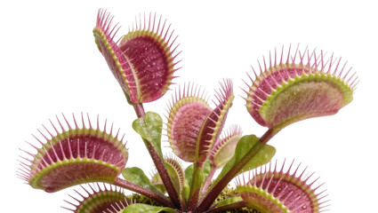 Dionaea muscipula Venus flytrap plant with open traps, isolated on transparent background © Ryan