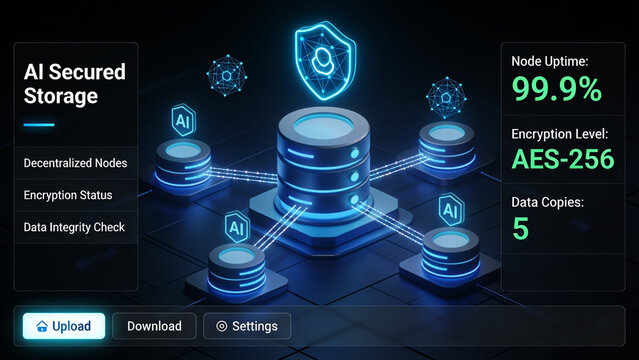 Ai secured cloud storage server rack with aes-256 encryption and 99.9 uptime certification