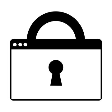 browser padlock cybersecurity encryption web window icon