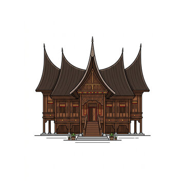 Rumah gadang minangkabau 