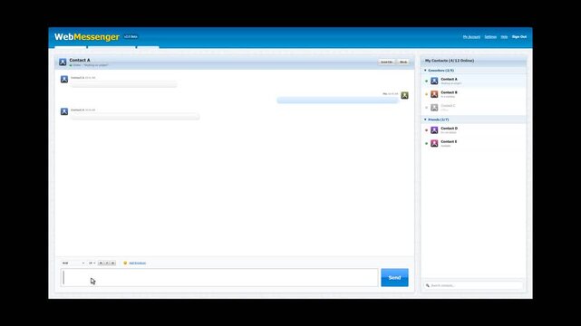 Abstract Animation of a Digital Web Portal for Instant Messaging
