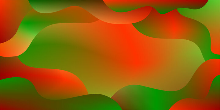 Abstract red and green gradient background. Modern christmas gradient backdrop for holiday template, and christmas promotion design.