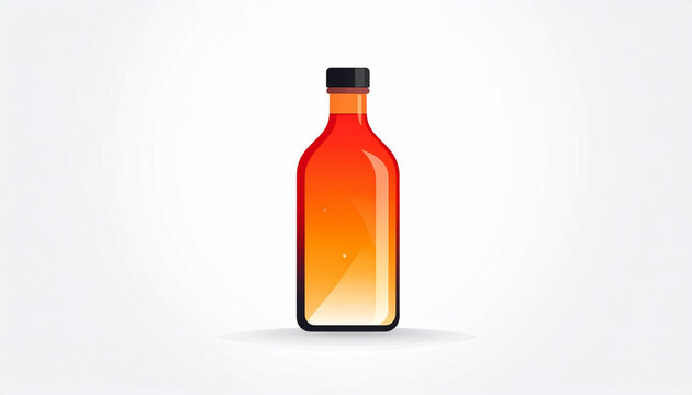 Stylish Red and Orange Bottle with Gradient Design