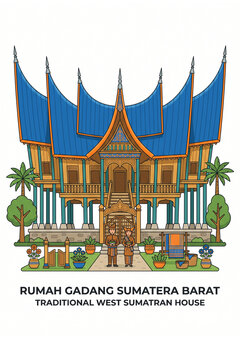 traditional west sumatera house 