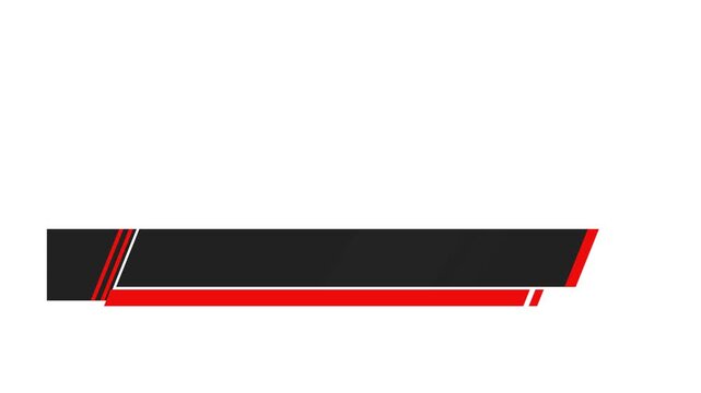 Modern Red and Black Lower Third Graphic for Professional Layout