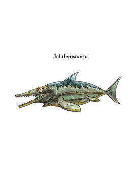 An upright ichthyosaur from the age of dinosaurs.