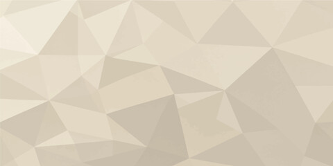 Fototapeta premium Abstract beige polygon geometric background with soft gradient triangular shapes and clean modern vector design