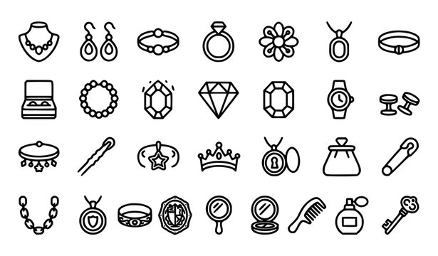 Fashion Jewelry Accessories Necklace Earrings Bracelet and Luxury Style Icons