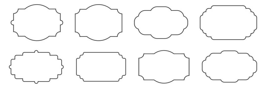 Ornamental decorative frame border set