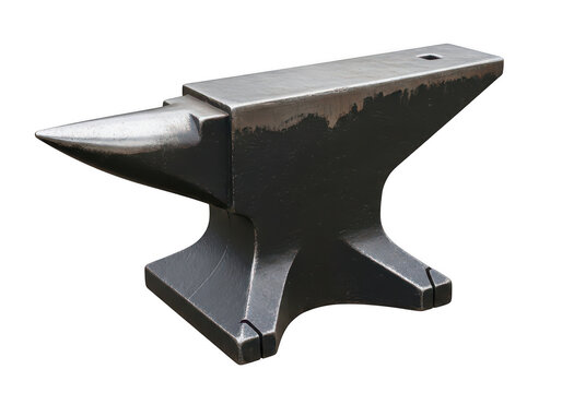 Heavy metal blacksmith anvil isolated on transparent background