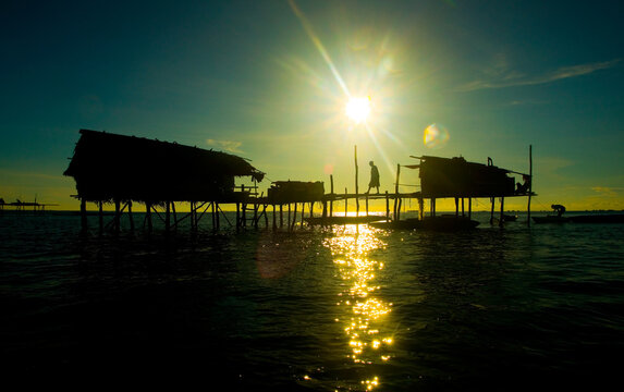 sunset over the sea