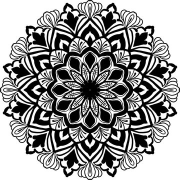abstract floral pattern mandala