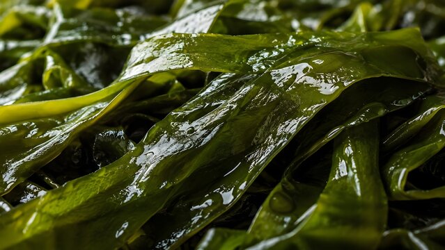 Wakame Seaweed Closeup