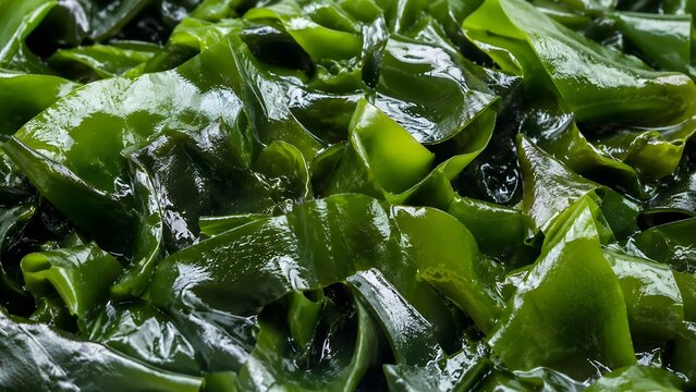 Wakame Seaweed Closeup