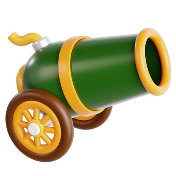Ramadan Celebration Cannon 3D Icon