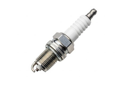 Spark plug close-up isolated image isolated on white background