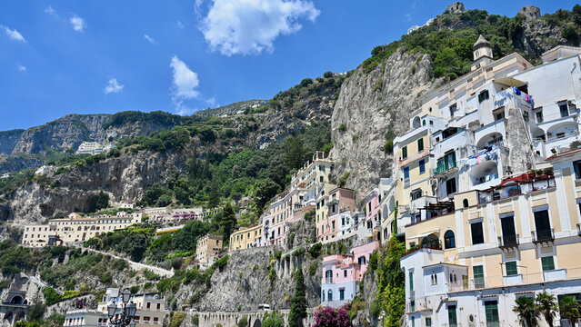 Seaside Hill Town of Amalfi, Italy - Detail Looking Inland