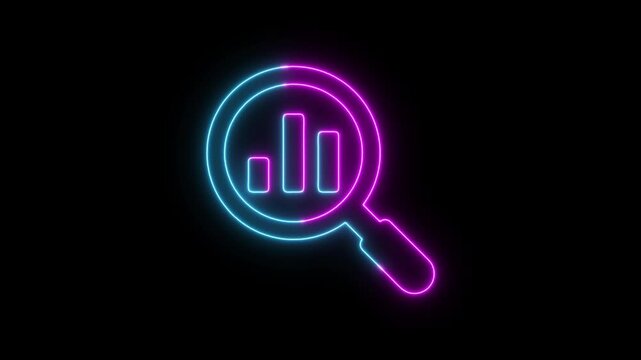 Glowing neon maraca instrument icon with vibrant pink and blue light lines on a dark background
