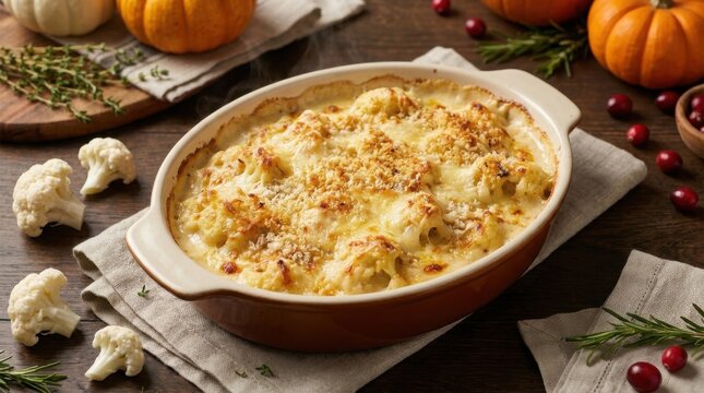 Cheesy Baked Cauliflower Gratin