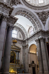 Monumental interior in a late Baroque and Neoclassical style of Brescia Cathedral © Ldgfr Photos