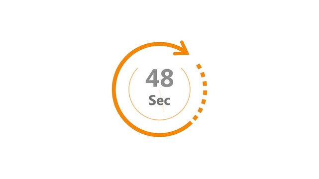 Animated timer circles with countdown numbers on white background