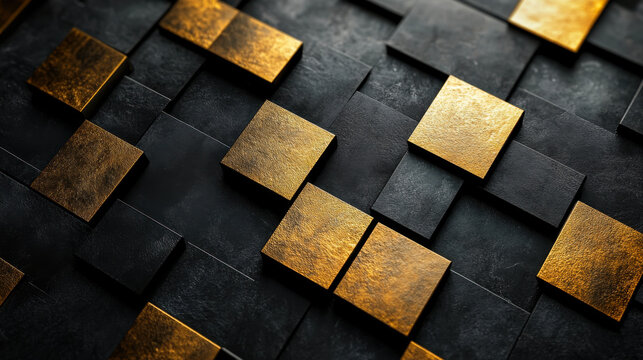 black elements and gold with silver metal decor