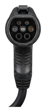 Front-facing multi-pin circular electrical connector plug