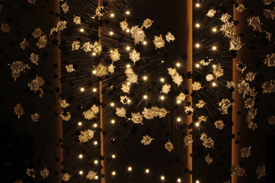 golden christmas lights