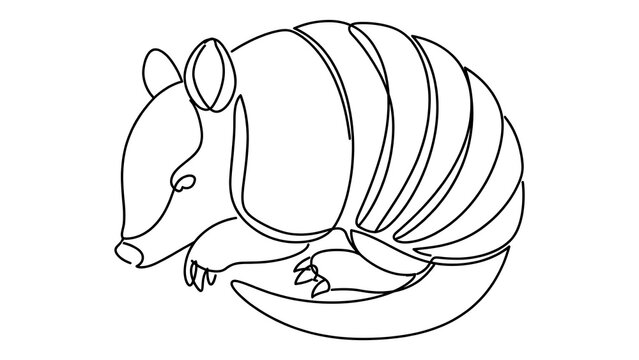 Armadillo white background.