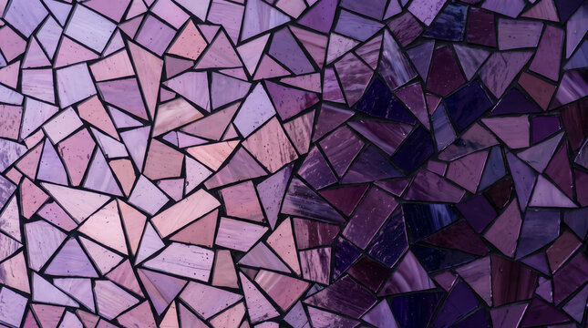 Blush Pink and Purple Stained Glass Mosaic Gradient Background