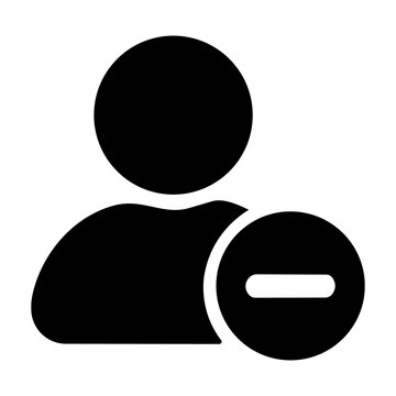 Remove user account profile delete member minus vector icon