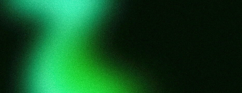 Abstract Dark Green Gradient Grain Texture Background Neon Emerald Aura Blur Wave Mesh Light for Web Banner Header Desktop Wallpaper Presentation Graphic Design