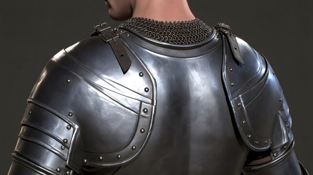 Knight armor protecting medieval warrior from attack