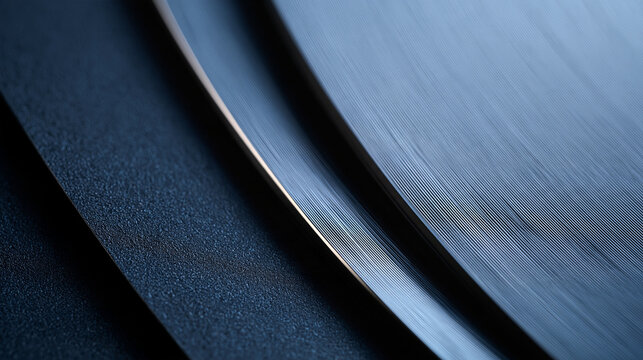 Abstract macro close-up of the magnetic tape ribbon inside an open LTO cartridge, microscopic data storage medium texture, dark metallic sheen, archival technology materials, data