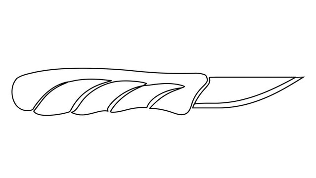 Bread knife white background.