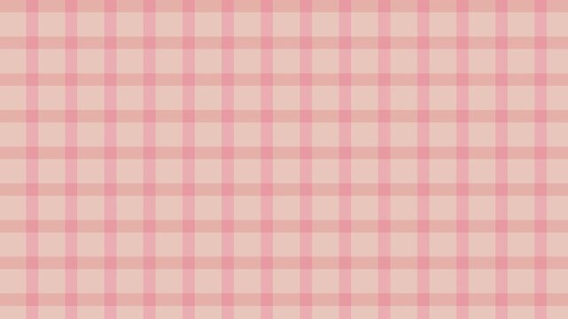 Endless looping motion of pink gingham plaid pattern table cloth background animation.