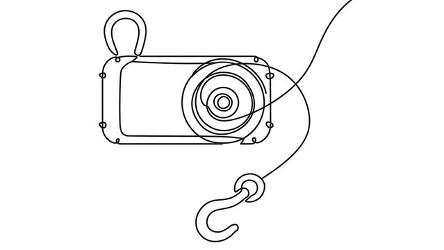 Camera hook white background.