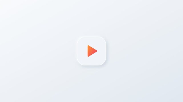 3D Flip Neumorphic Pause to Play Button Animation with Mouse Cursor
