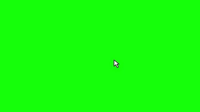 Mouse cursor clicking blue register now buttons on green screen