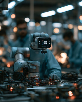 Compact Collaborative Robot Performing Precision Assembly Tasks in Factory