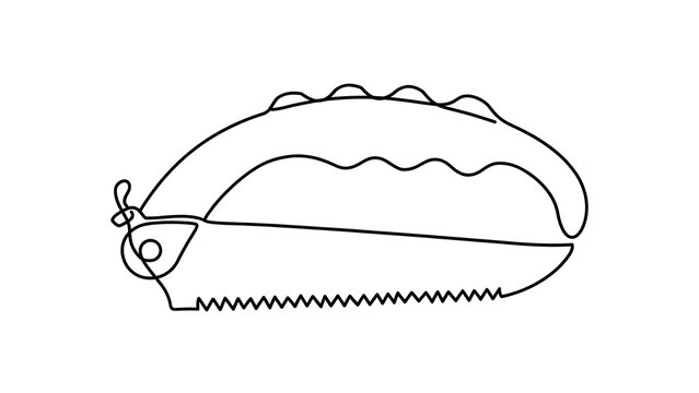 Cartoon sawfish white background.