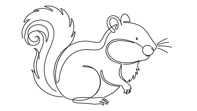 Cartoon squirrel white background.