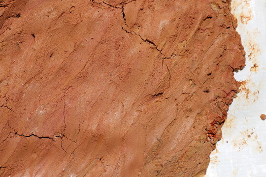 texture of mud on white background 