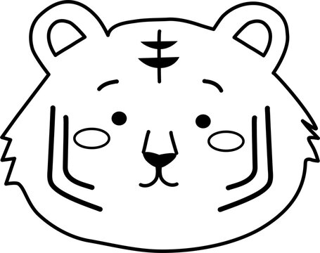 Line art animal illustration 
