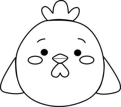 Line art animal illustration 