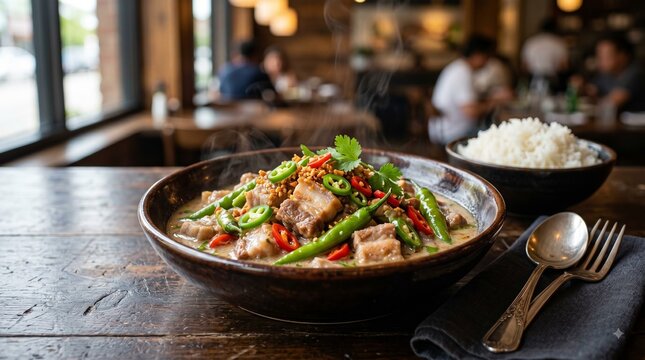 Filipino Bicol Express Pork Stew